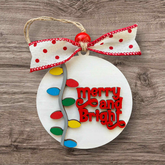 Merry & Bright Circle, DIY Ornament Kit