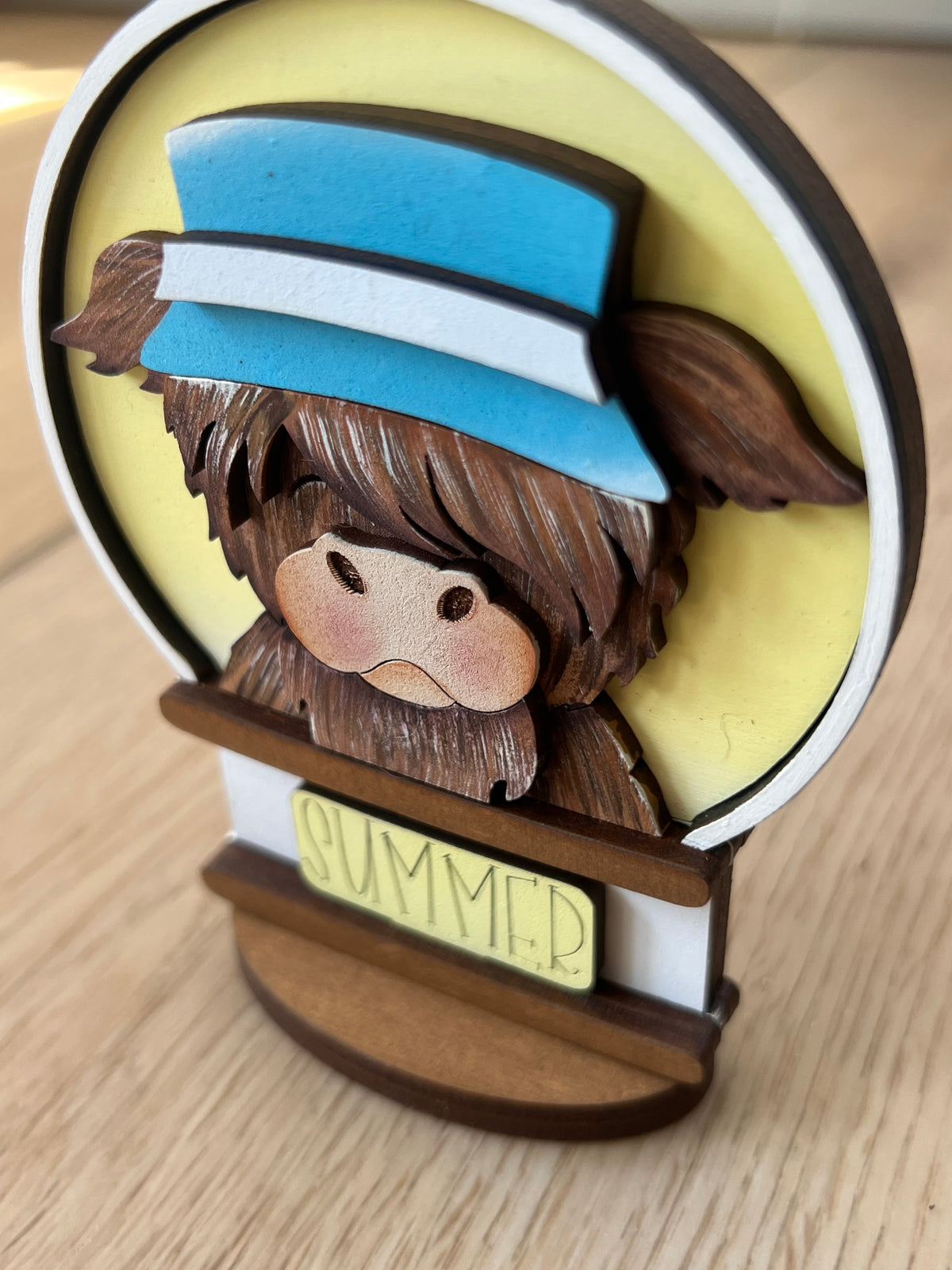 Highland Cow Summer Mini Globe