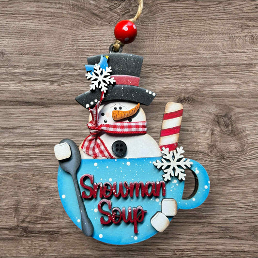 Snowman Soup Mug, DIY Ornament Kit