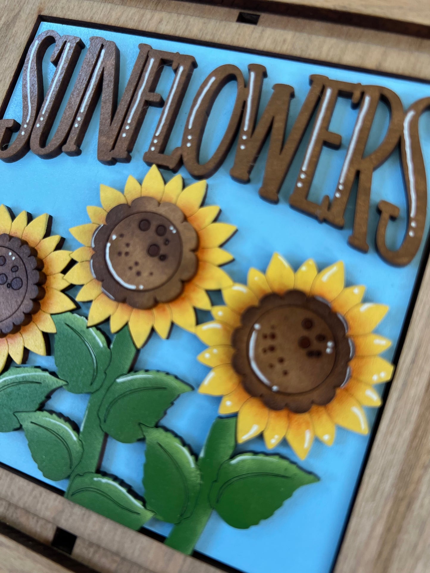 Sunflower Garden Interchangeable Tile Collection | Full Size Sunflower Ladder Tiles | Farmhouse Summer Decor