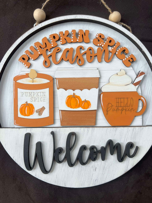 Fall 3 (pumpkin spice season) Welcome Sign