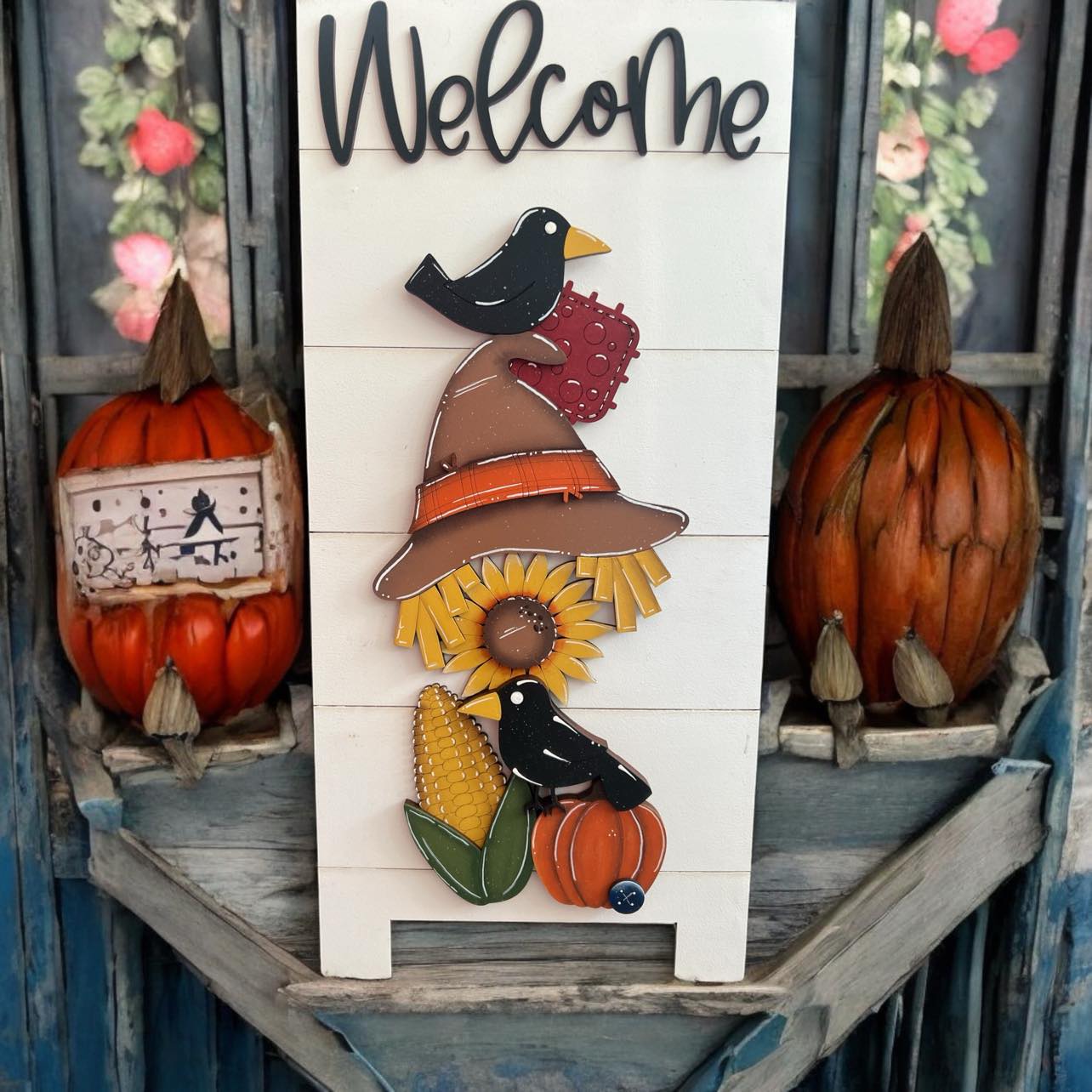 Fall Scarecrow Welcome Sandwich Board