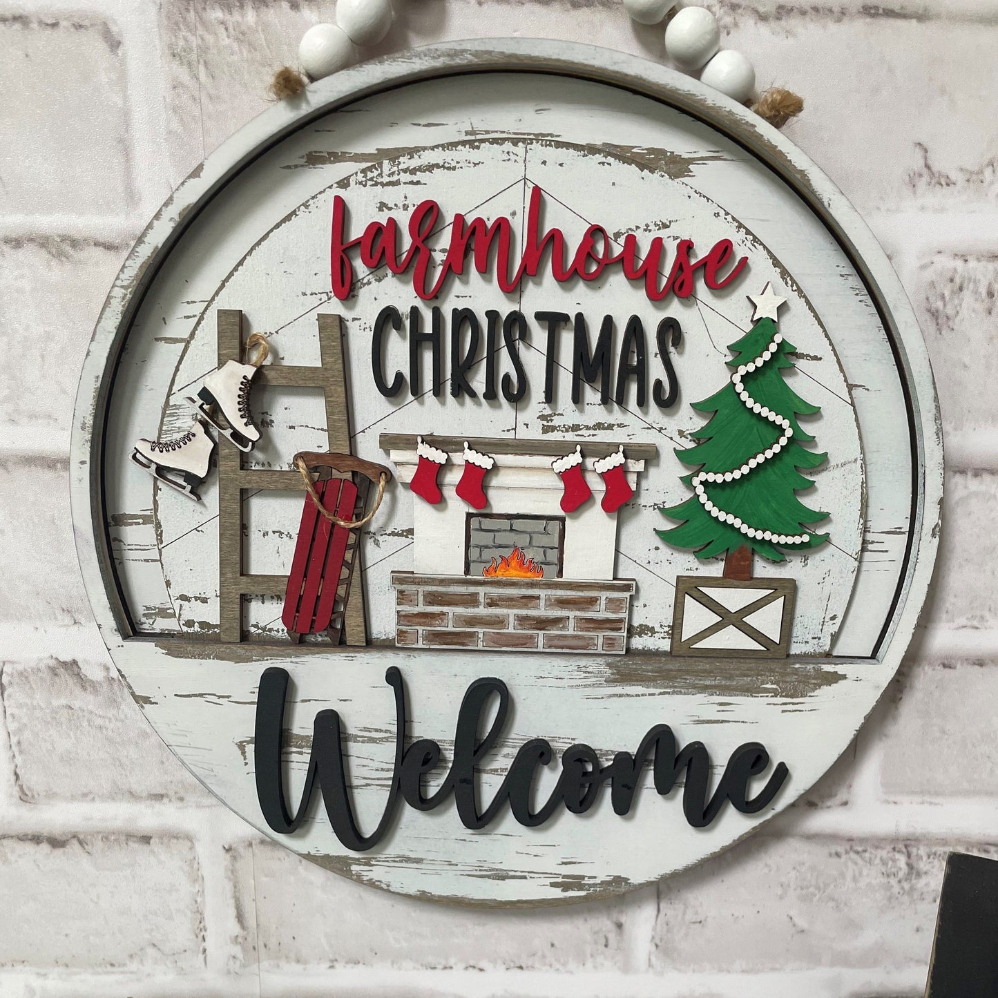 Christmas Farmhouse Welcome Sign