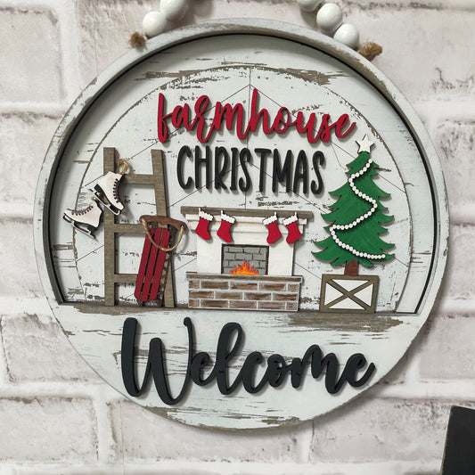 Christmas Farmhouse Welcome Sign