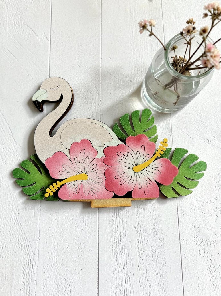Tropical Flamingo Mini Basket Insert