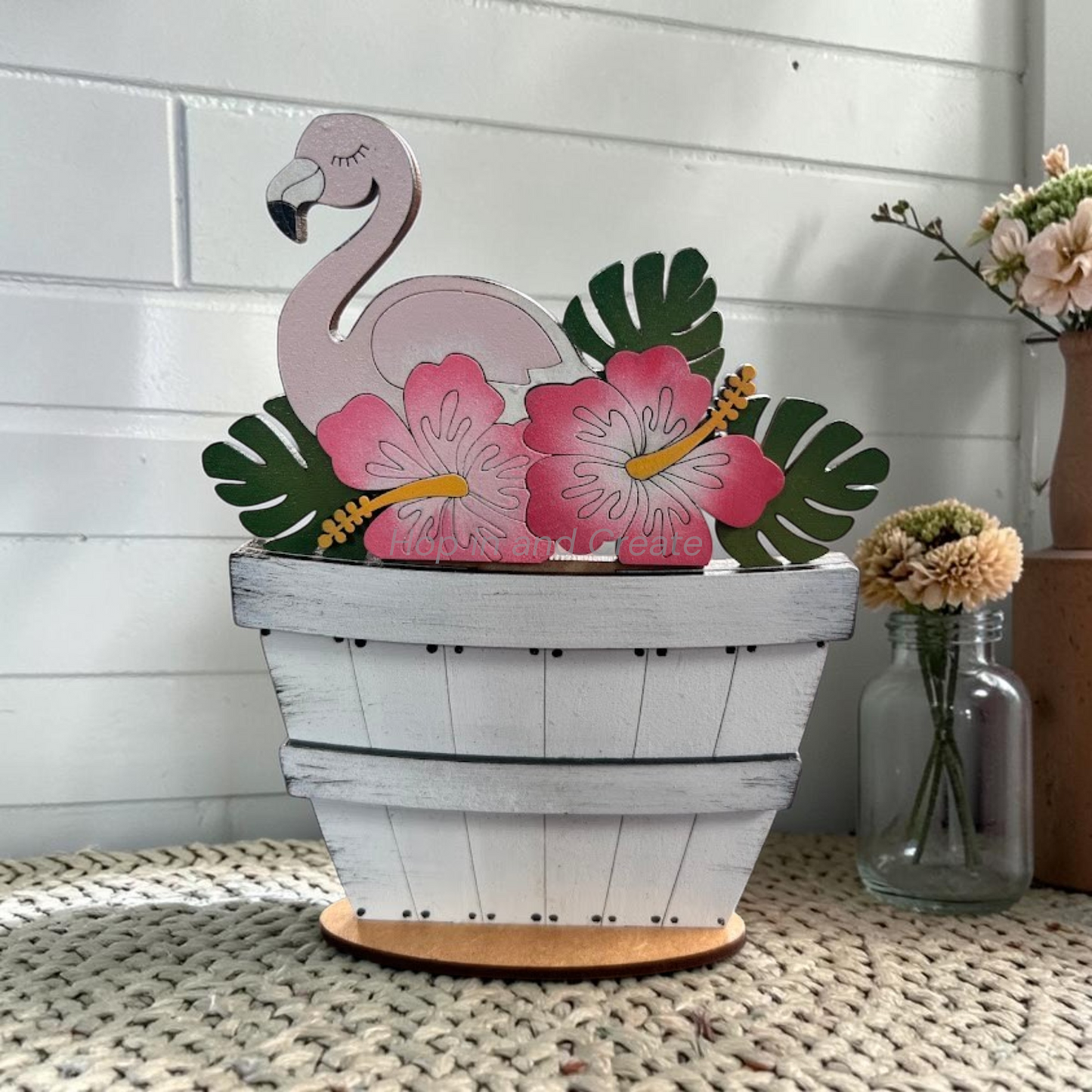 Tropical Flamingo Mini Basket Insert