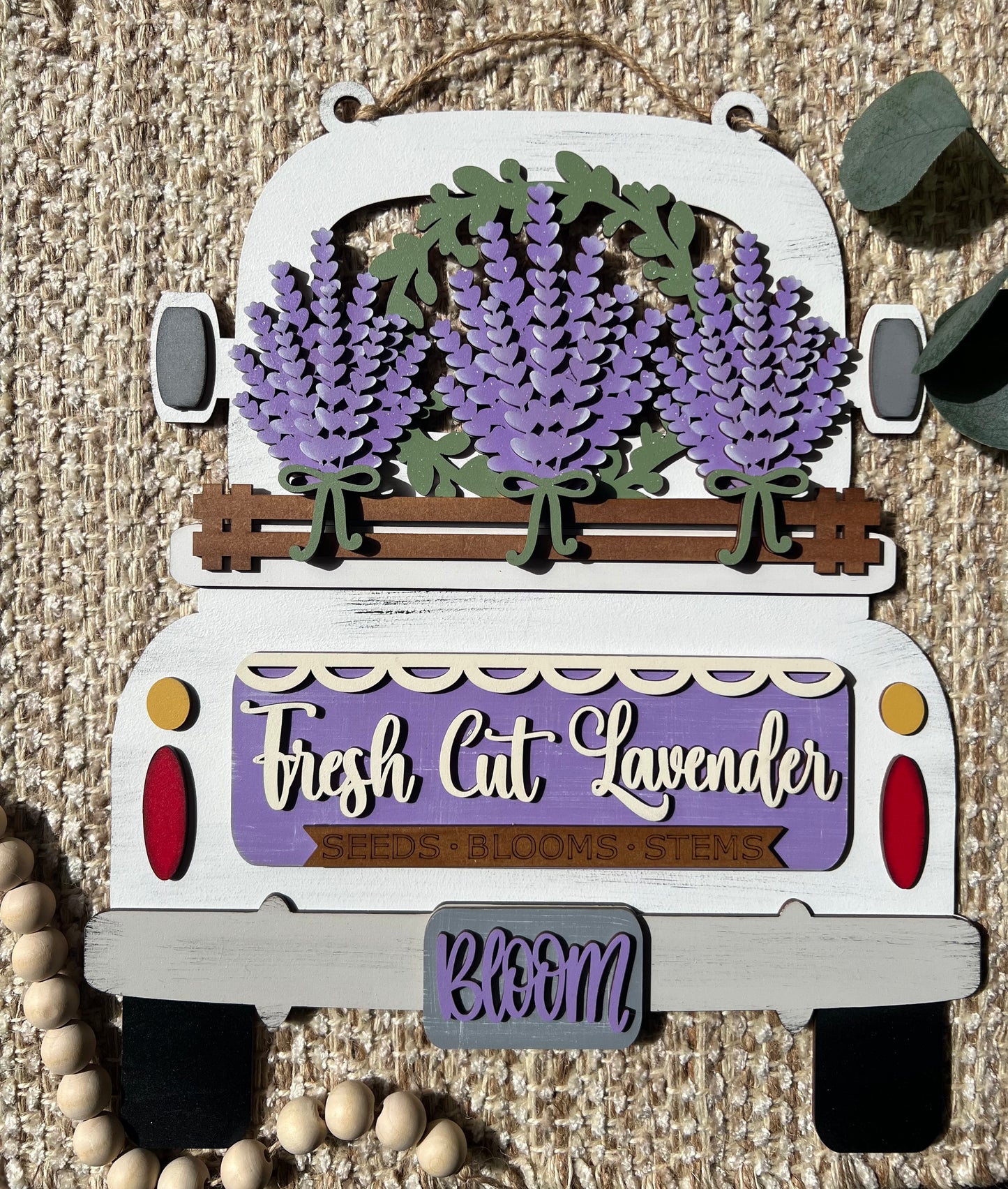 Lavender Hanging Truck | Cutting Board