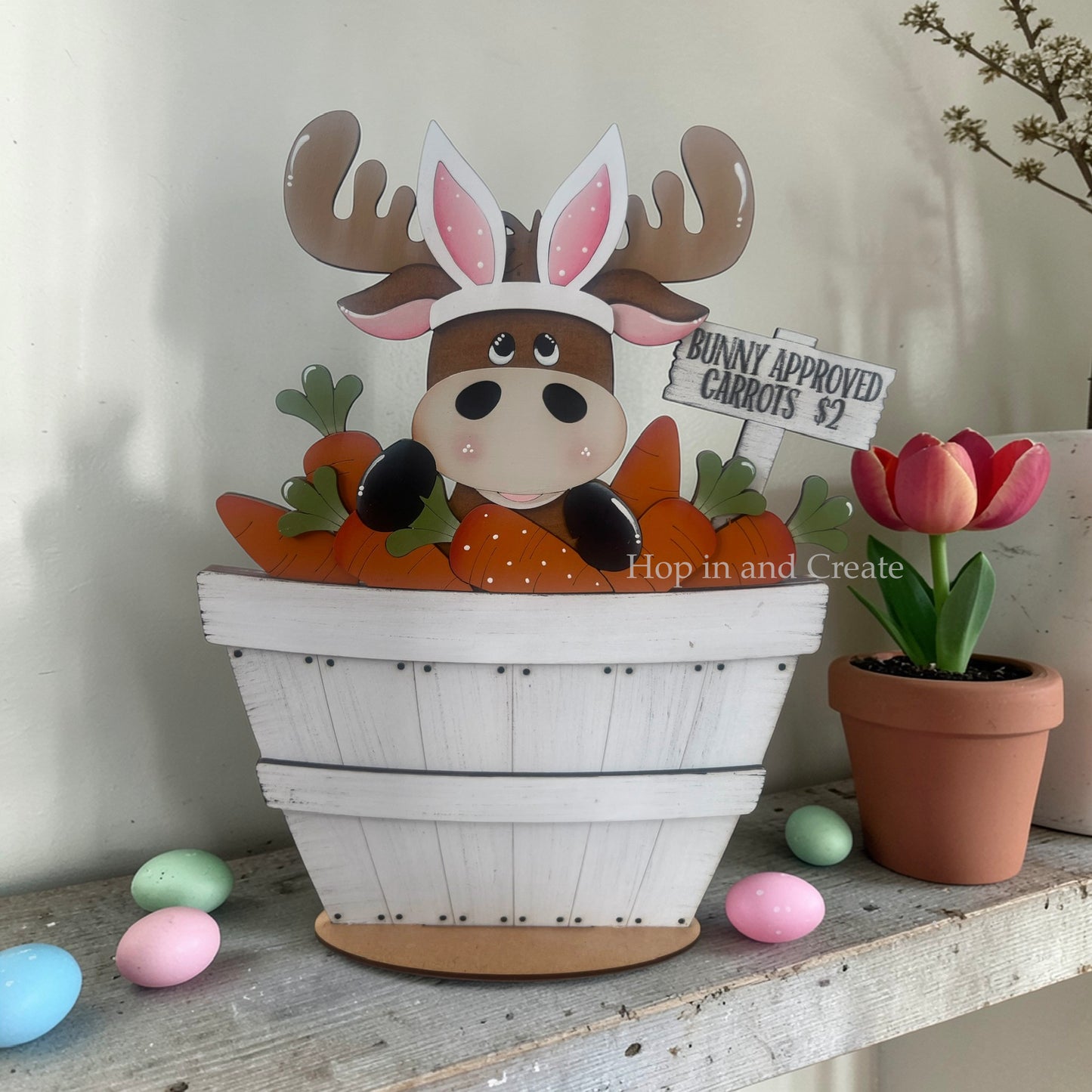 Easter Moose Basket Insert – Full Size | Interchangeable Easter Decor