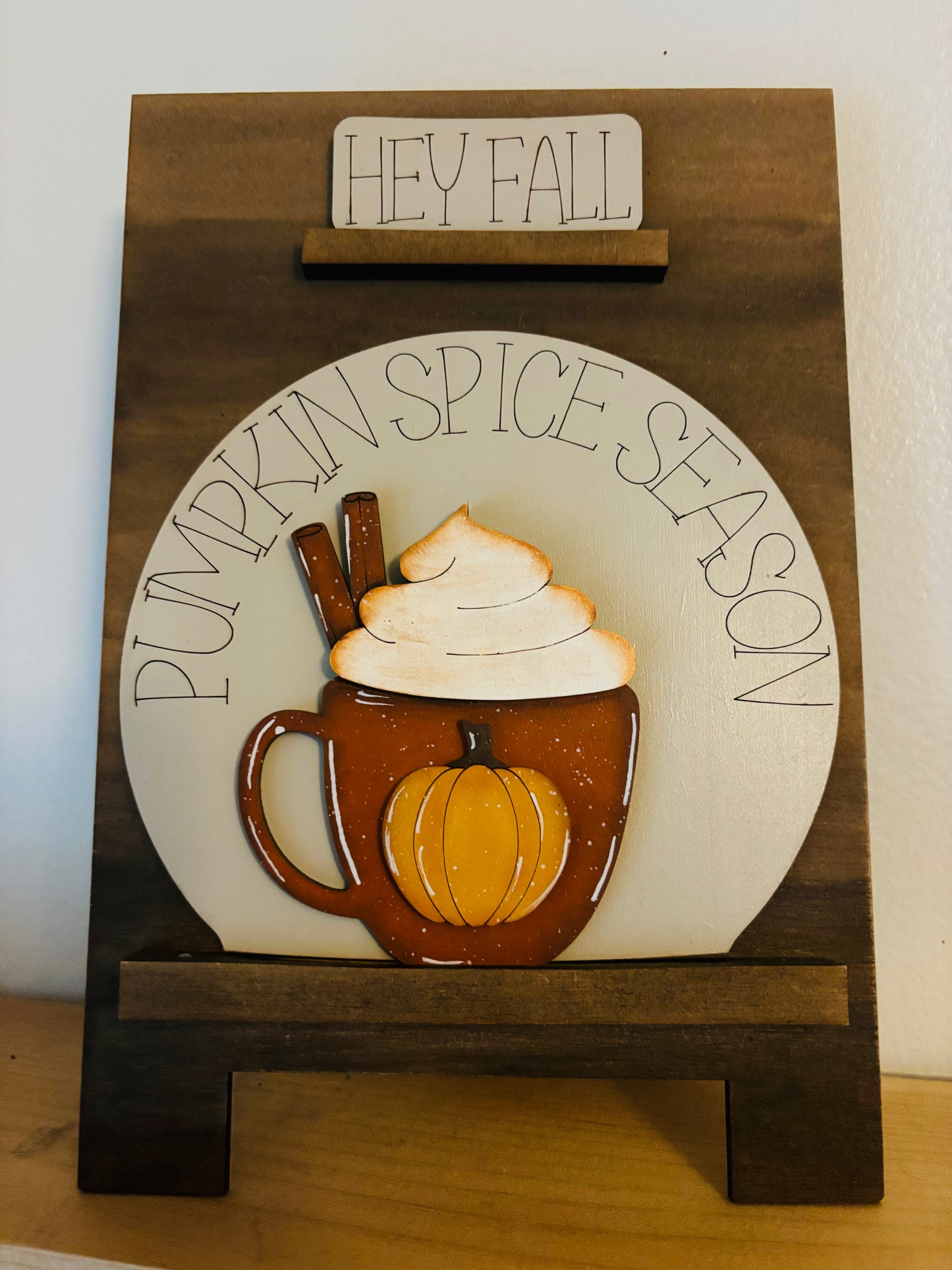 Fall Pumpkin Spice Easel Globe Insert