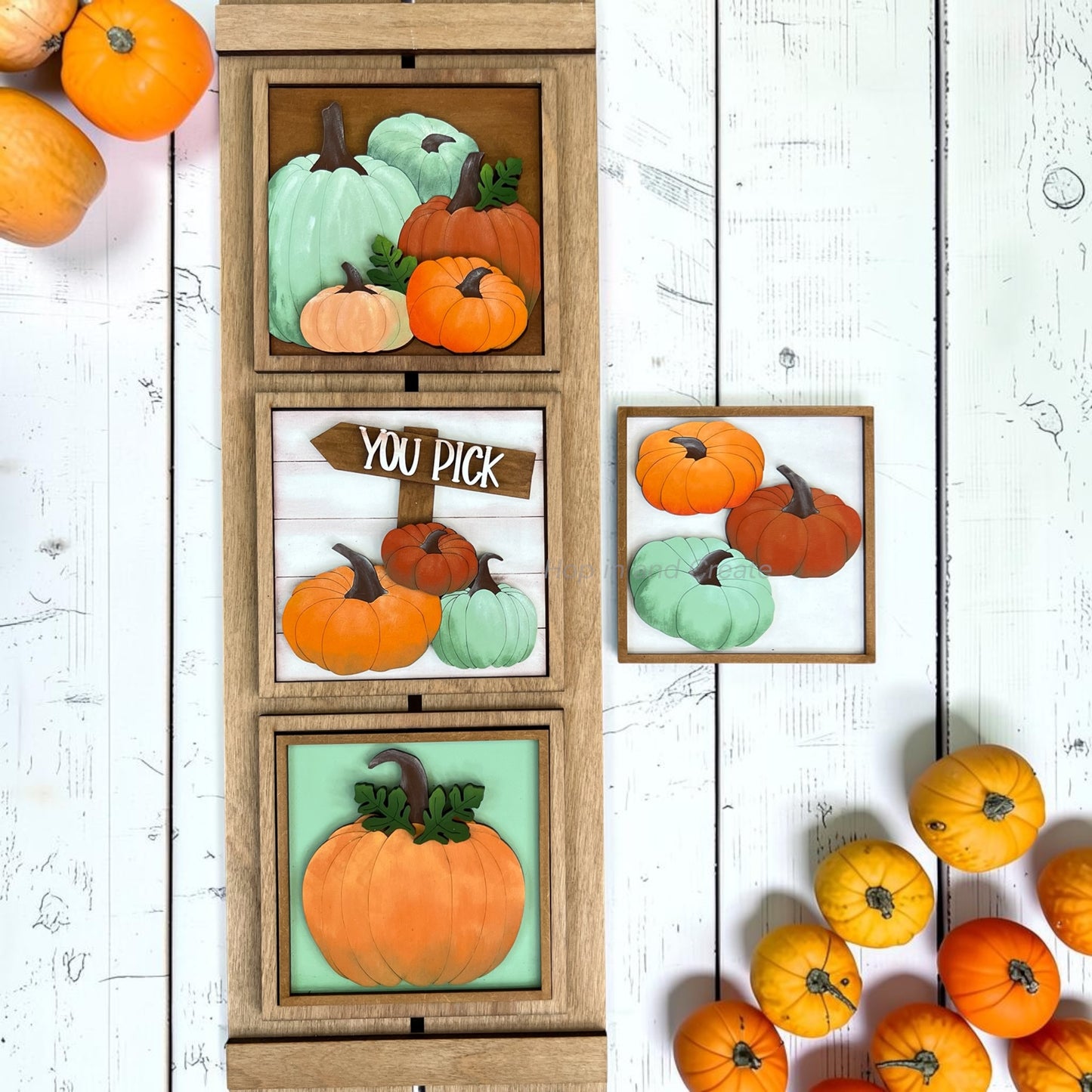 Heirloom Pumpkin Collection Full Size Interchangeable Home Décor Tiles