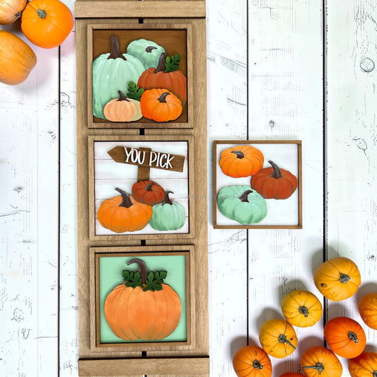 Heirloom Pumpkin Collection Full Size Interchangeable Home Décor Tiles
