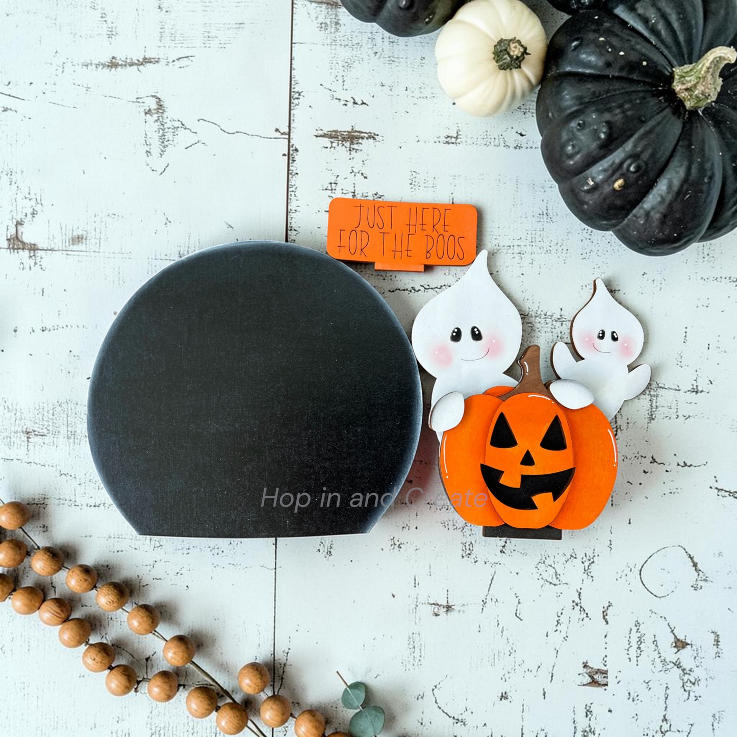 Halloween Ghosts and Pumpkin Easel Insert
