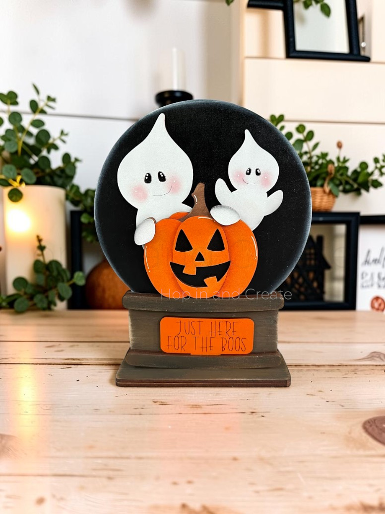 Halloween Ghosts and Pumpkin Easel Insert