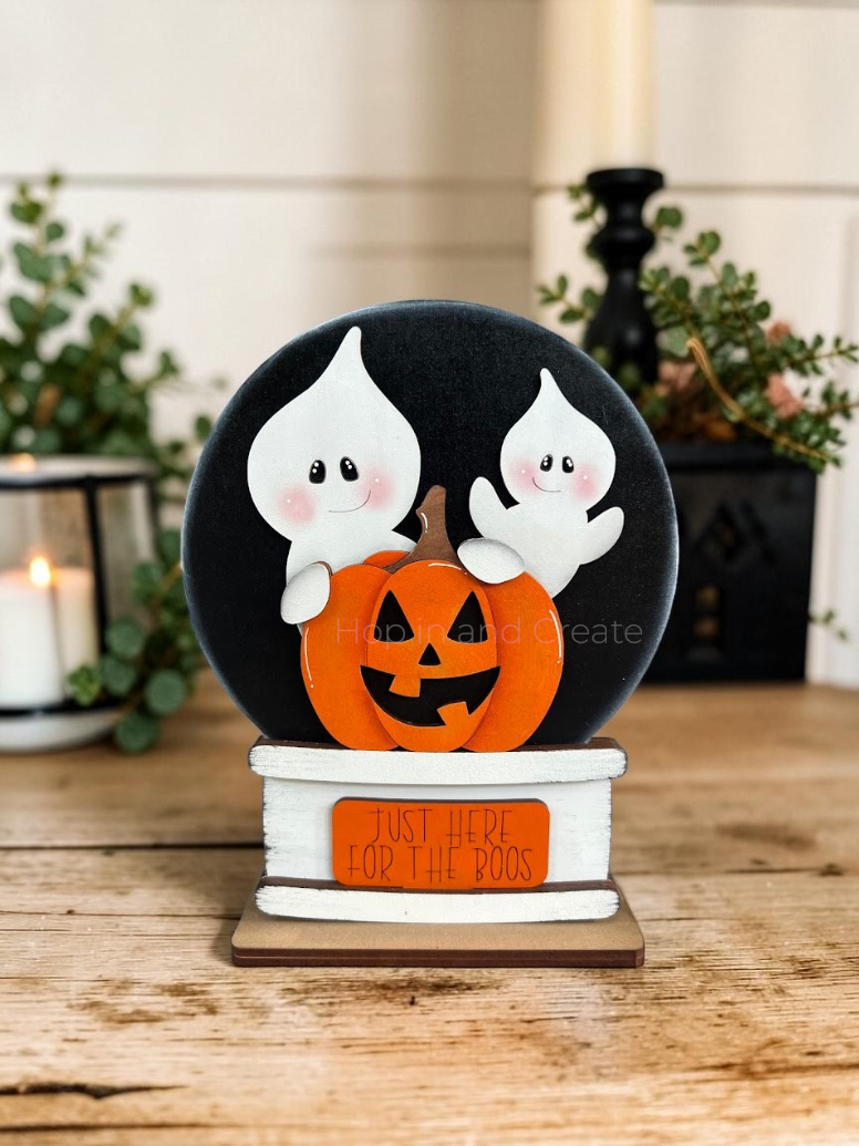 Halloween Ghosts and Pumpkin Easel Insert