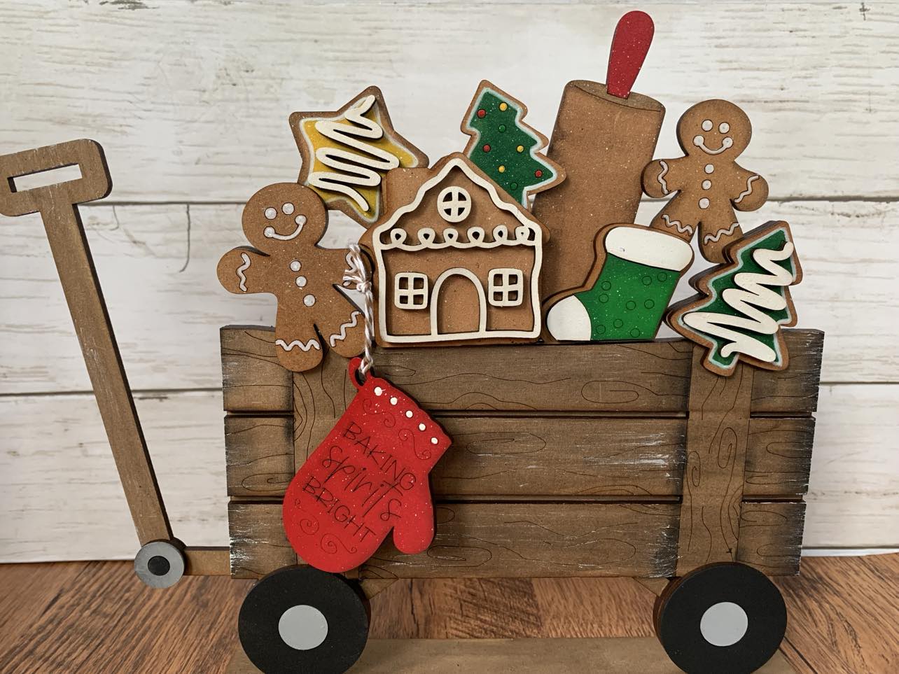 Gingerbread Christmas Cookies Basket Insert – Full Size | Interchangeable Christmas Decor