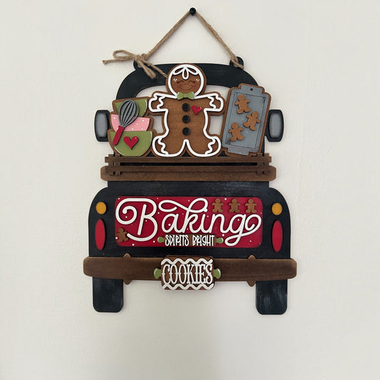 Christmas Baking Truck Insert – Gingerbread Interchangeable Décor
