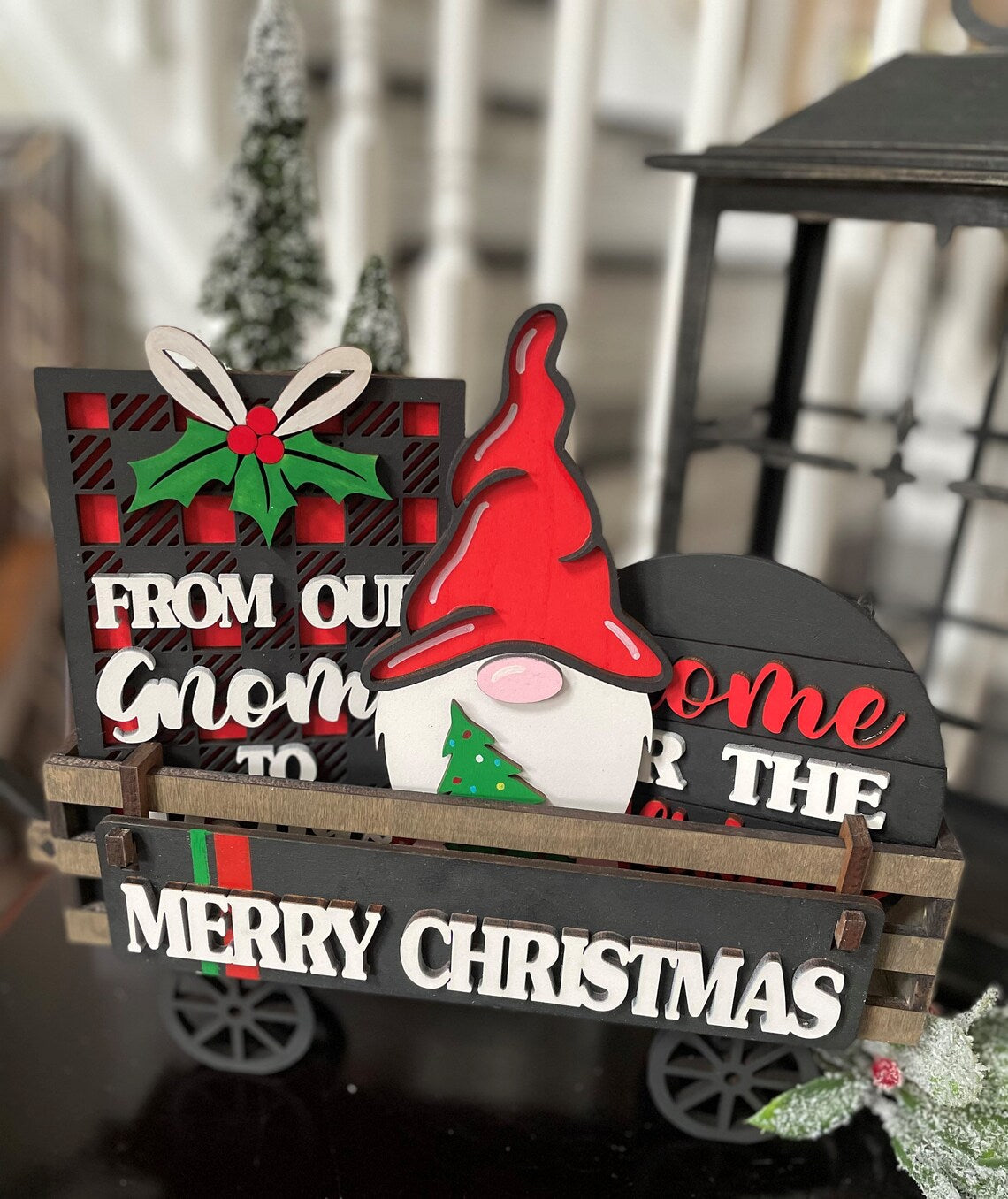 Christmas Gnome (Red, Black and Green) Crate