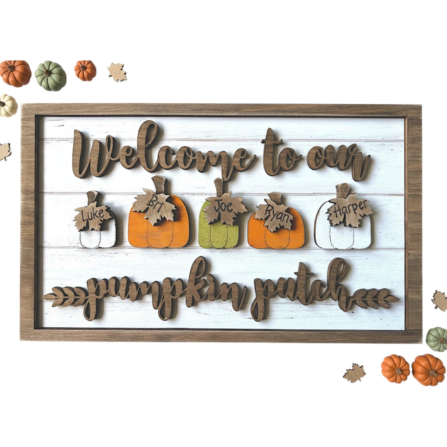 Personalized "Welcome to Our Pumpkin Patch" Wood Sign