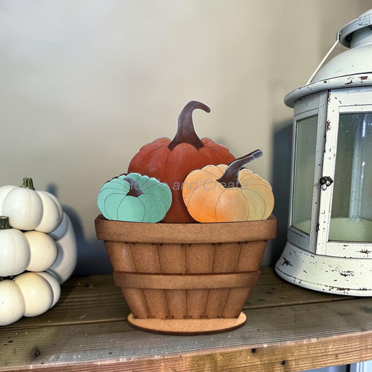 Heirloom Fall Pumpkin Mini Basket Insert