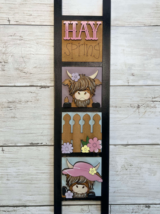 Spring Highland Cow Mini Tiles