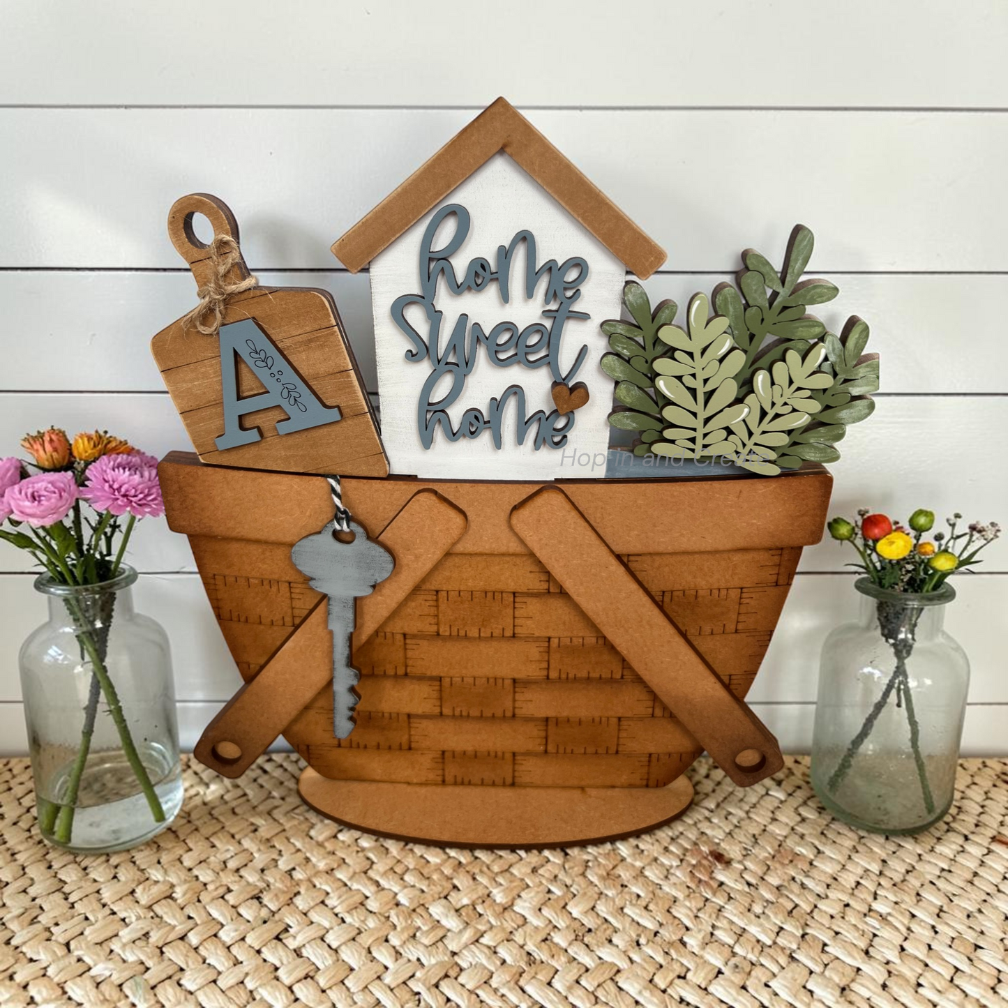 Personalized Home Sweet Home Full Size Interchangeable Basket Decor Insert