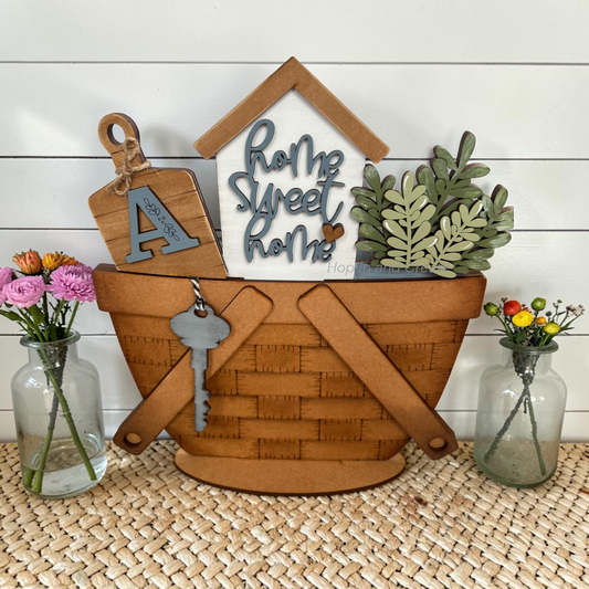 Personalized Home Sweet Home Full Size Interchangeable Basket Decor Insert