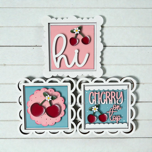 Cherry Full Size Interchangeable Tiles (4.25”) | Summer Decor