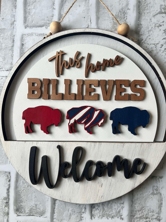 Football (Billieves) Welcome Sign