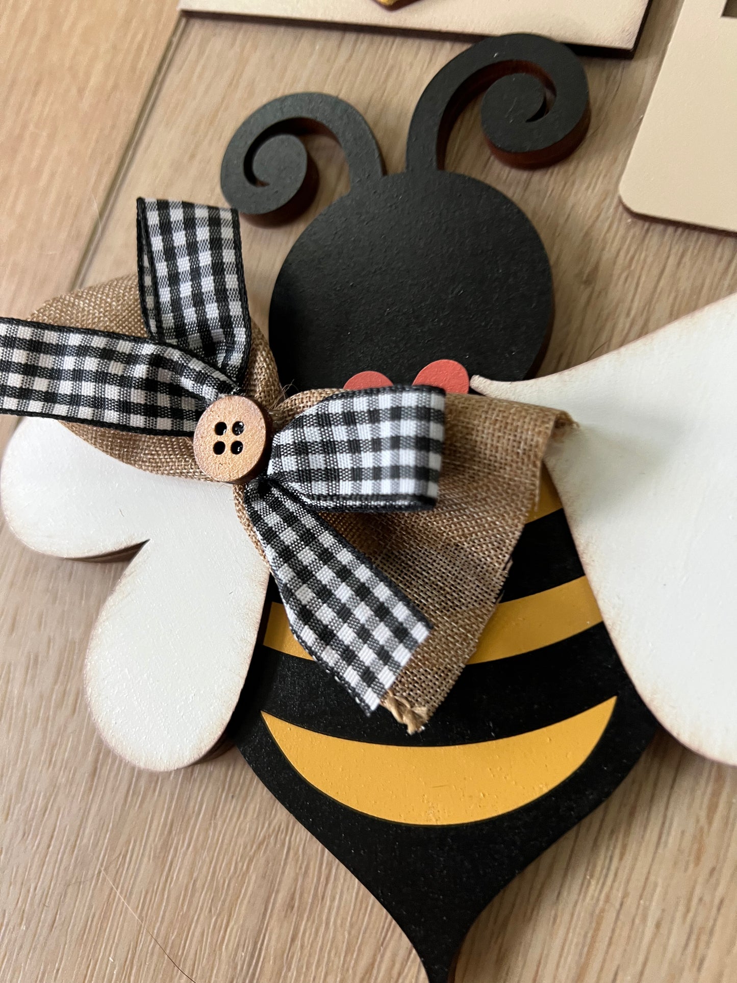 Bee Happy Wagon Crate Insert | Interchangeable Wagon Decor