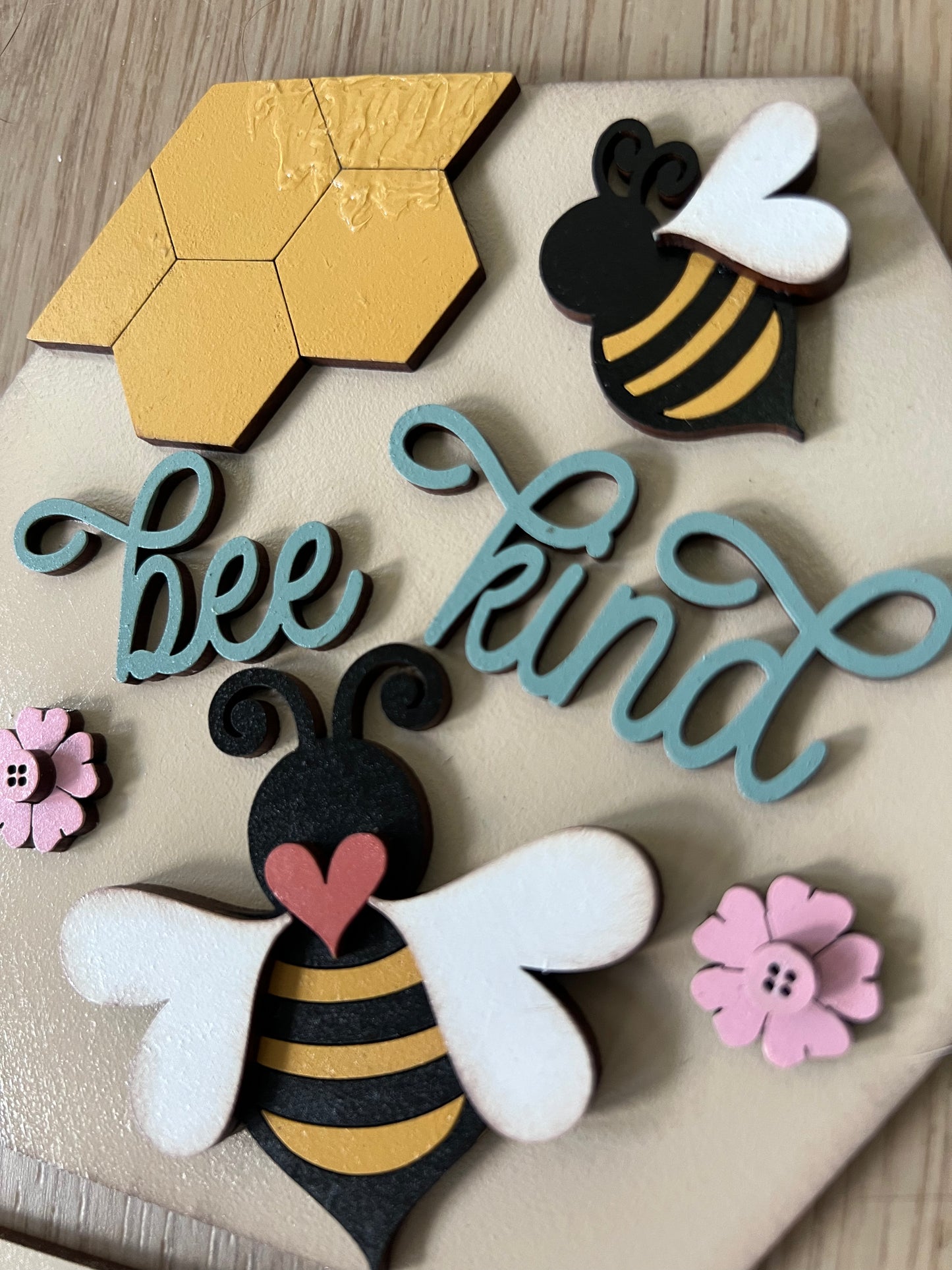 Bee Happy Wagon Crate Insert | Interchangeable Wagon Decor
