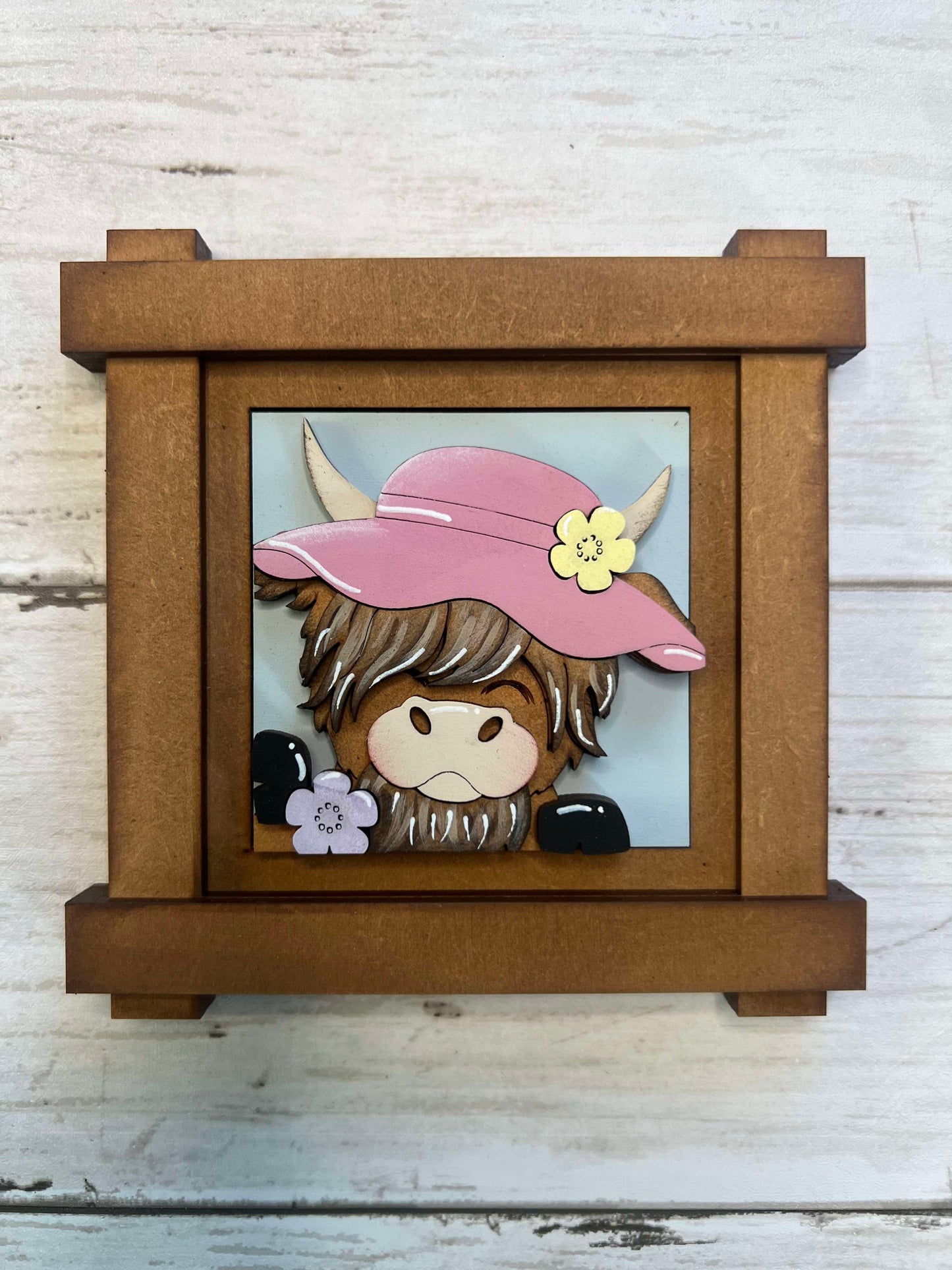 Spring Highland Cow Mini Tiles