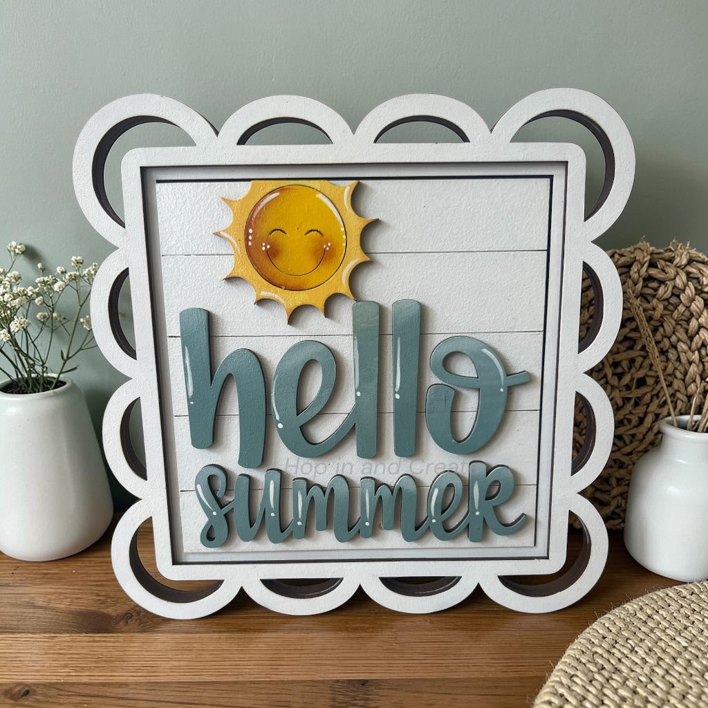Hello Summer Full Size Tile Set | Interchangeable Summer Decor