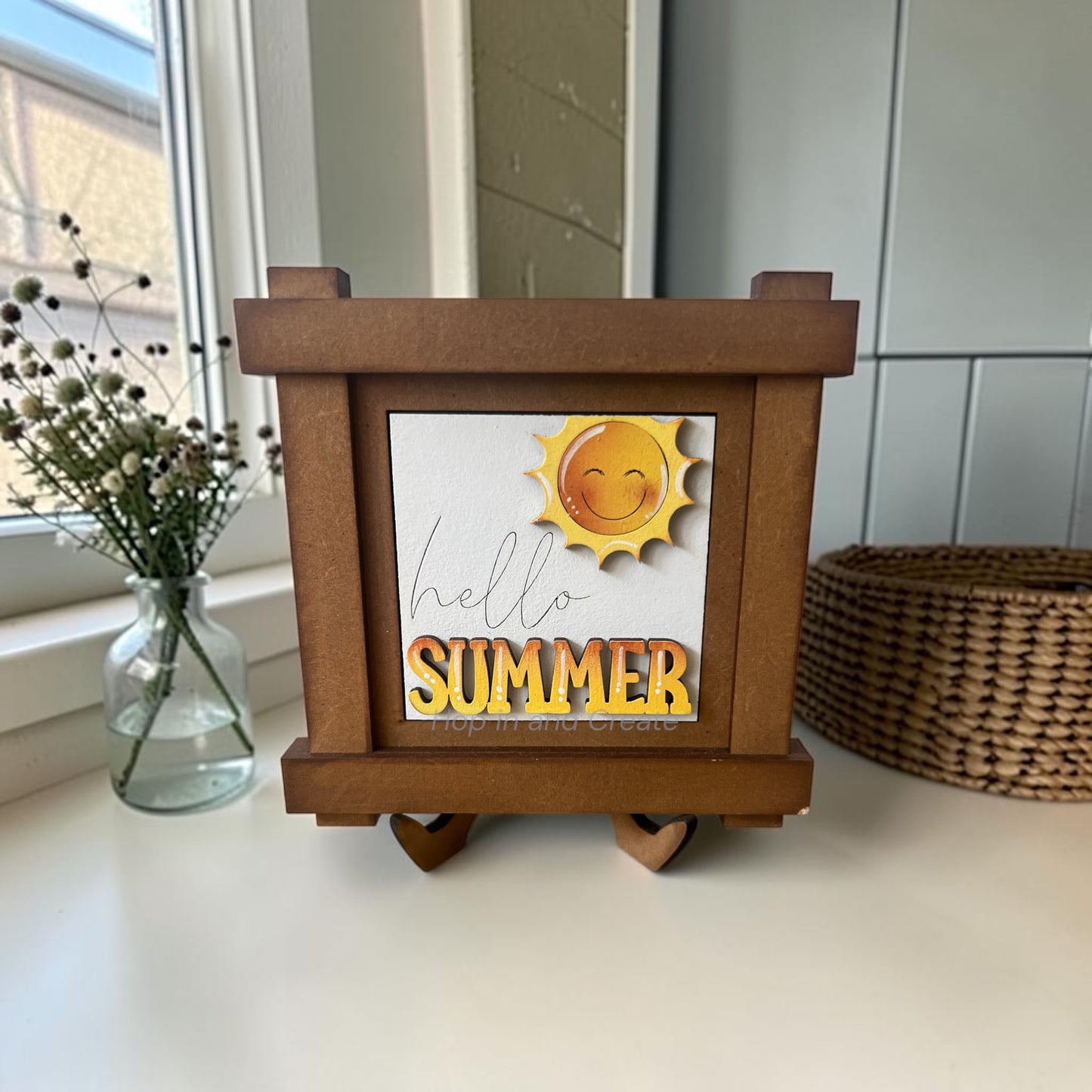 Hello Summer Mini Tile Set | Interchangeable Summer Decor