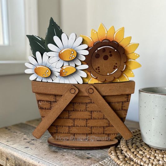 Sunflower & Daisy Mini Basket Insert