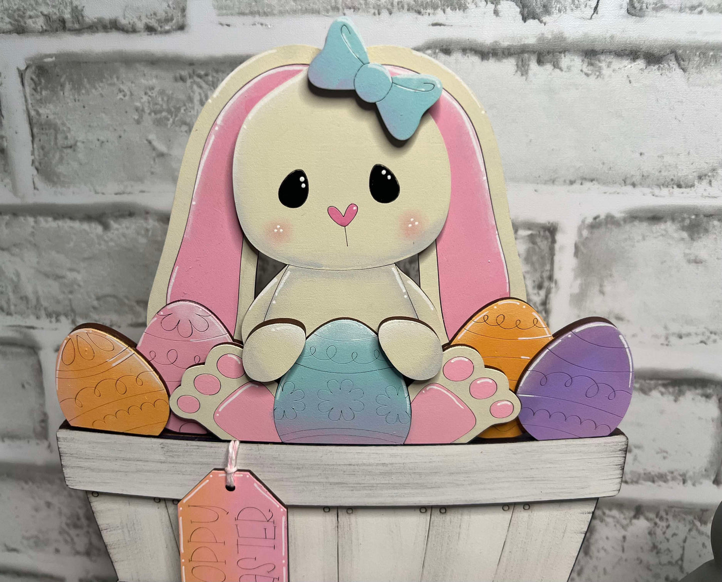 Floppy Ears Easter Bunny Basket Insert – Full Size | Interchangeable Easter Decor