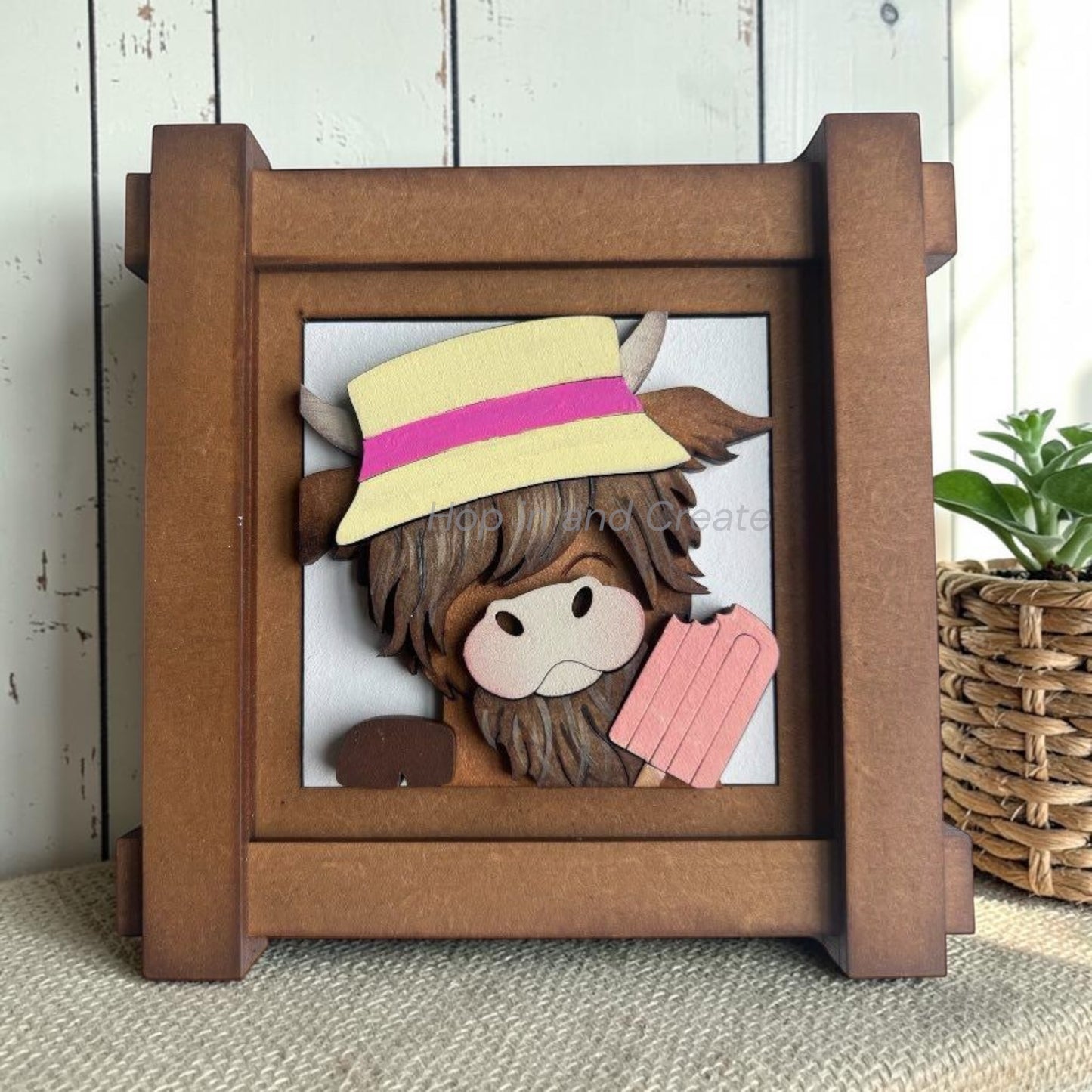 Summer Highland Cow Mini Tiles