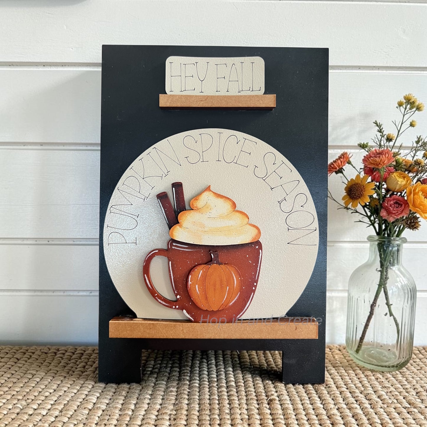 Fall Pumpkin Spice Easel Globe Insert