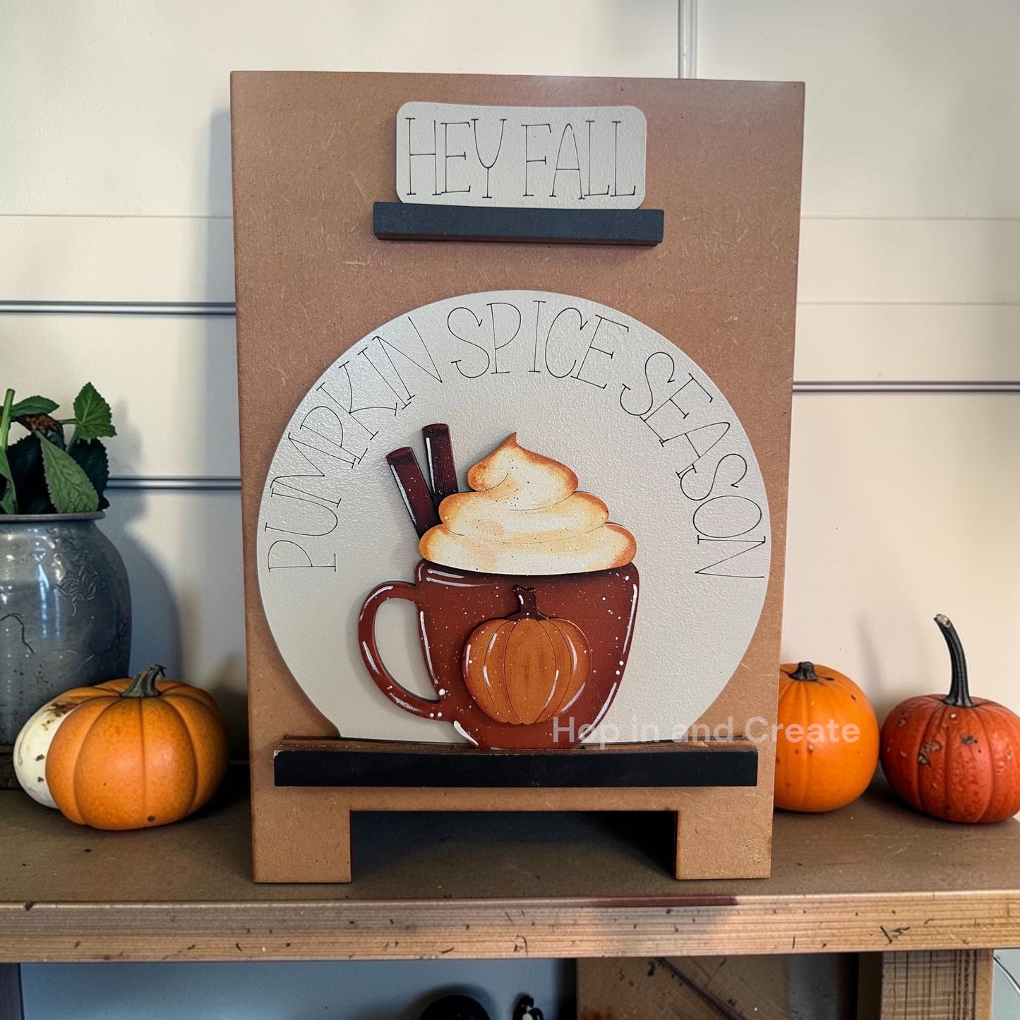 Fall Pumpkin Spice Easel Globe Insert