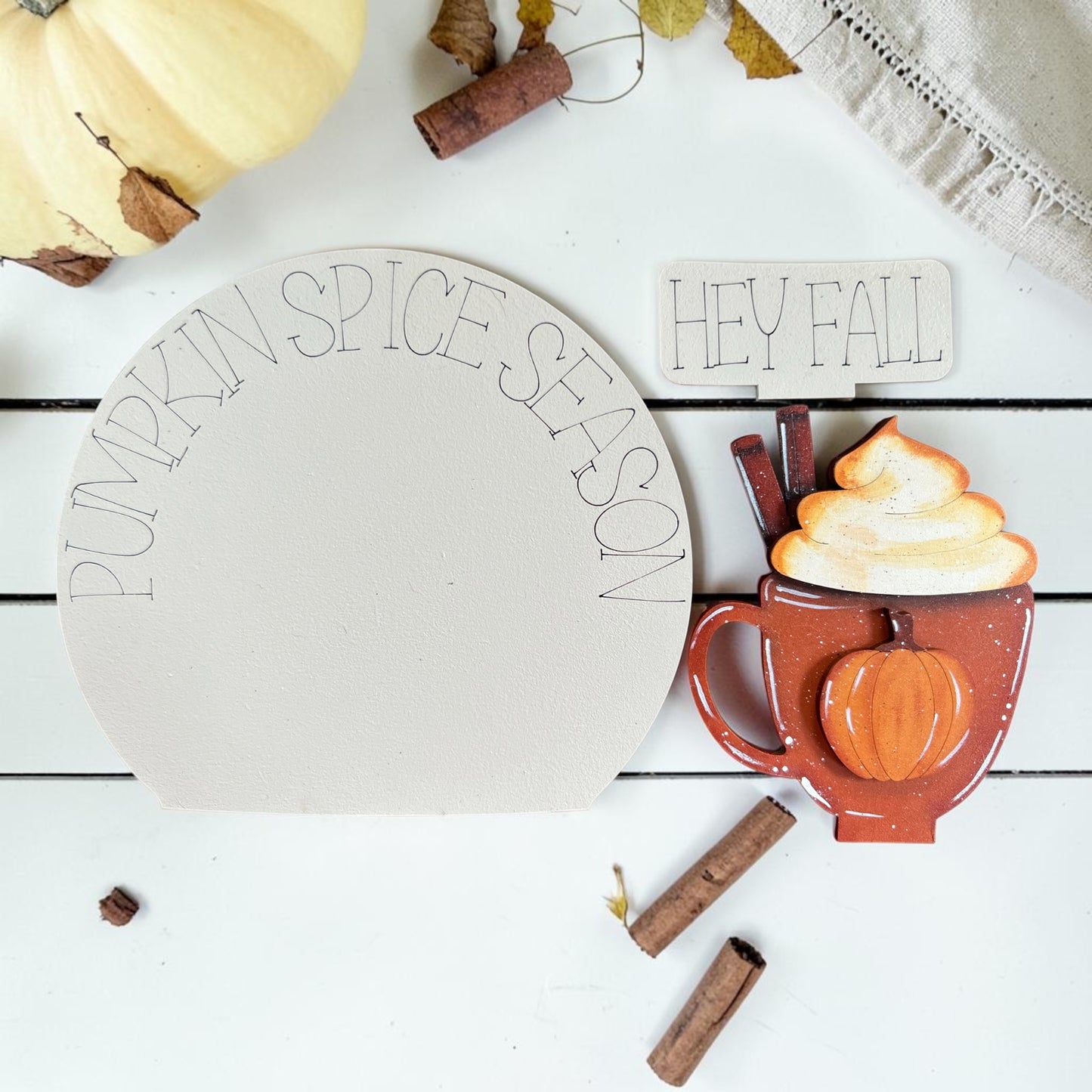 Fall Pumpkin Spice Easel Globe Insert