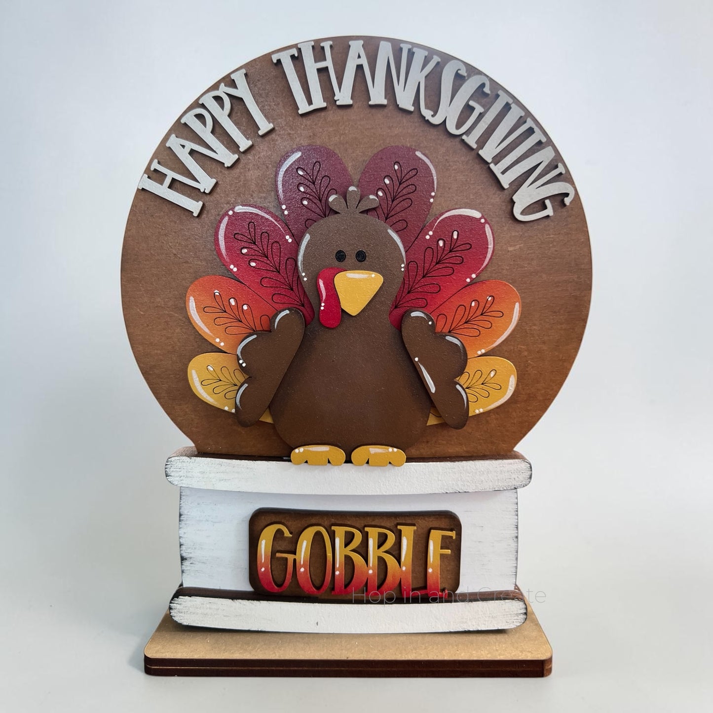 Thanksgiving Turkey Easel Globe Insert