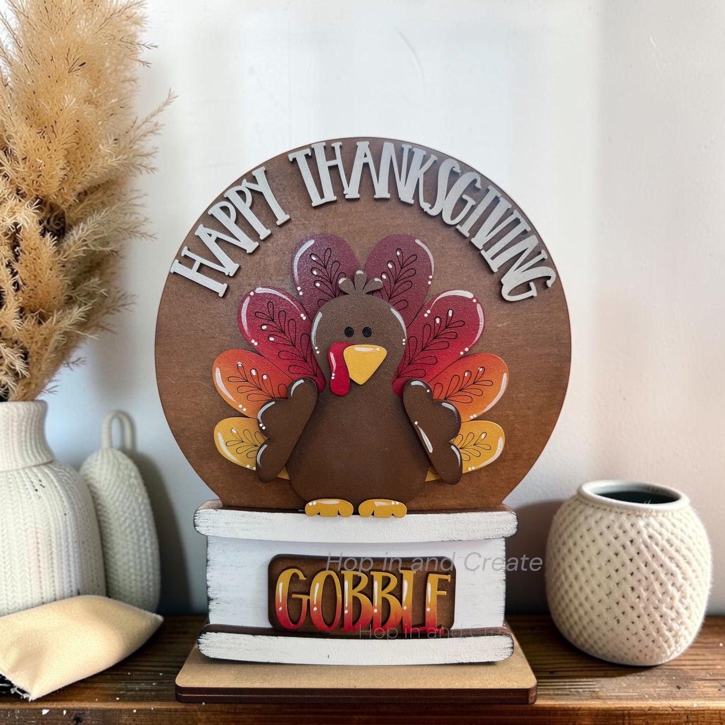 Thanksgiving Turkey Easel Globe Insert
