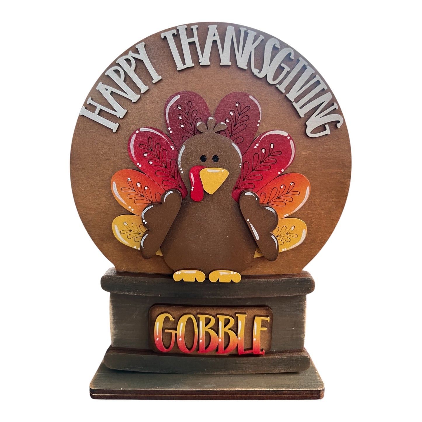 Thanksgiving Turkey Easel Globe Insert