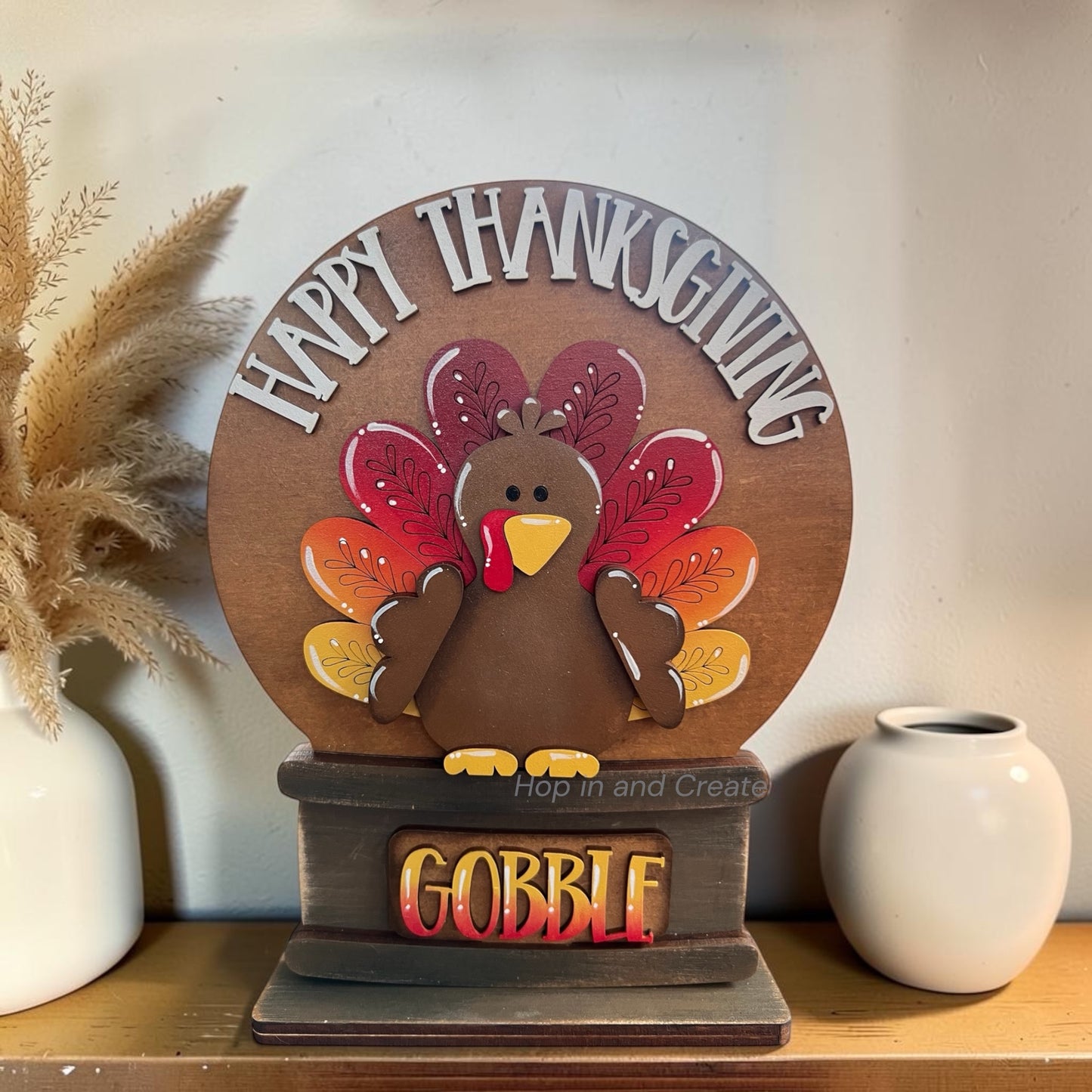 Thanksgiving Turkey Easel Globe Insert