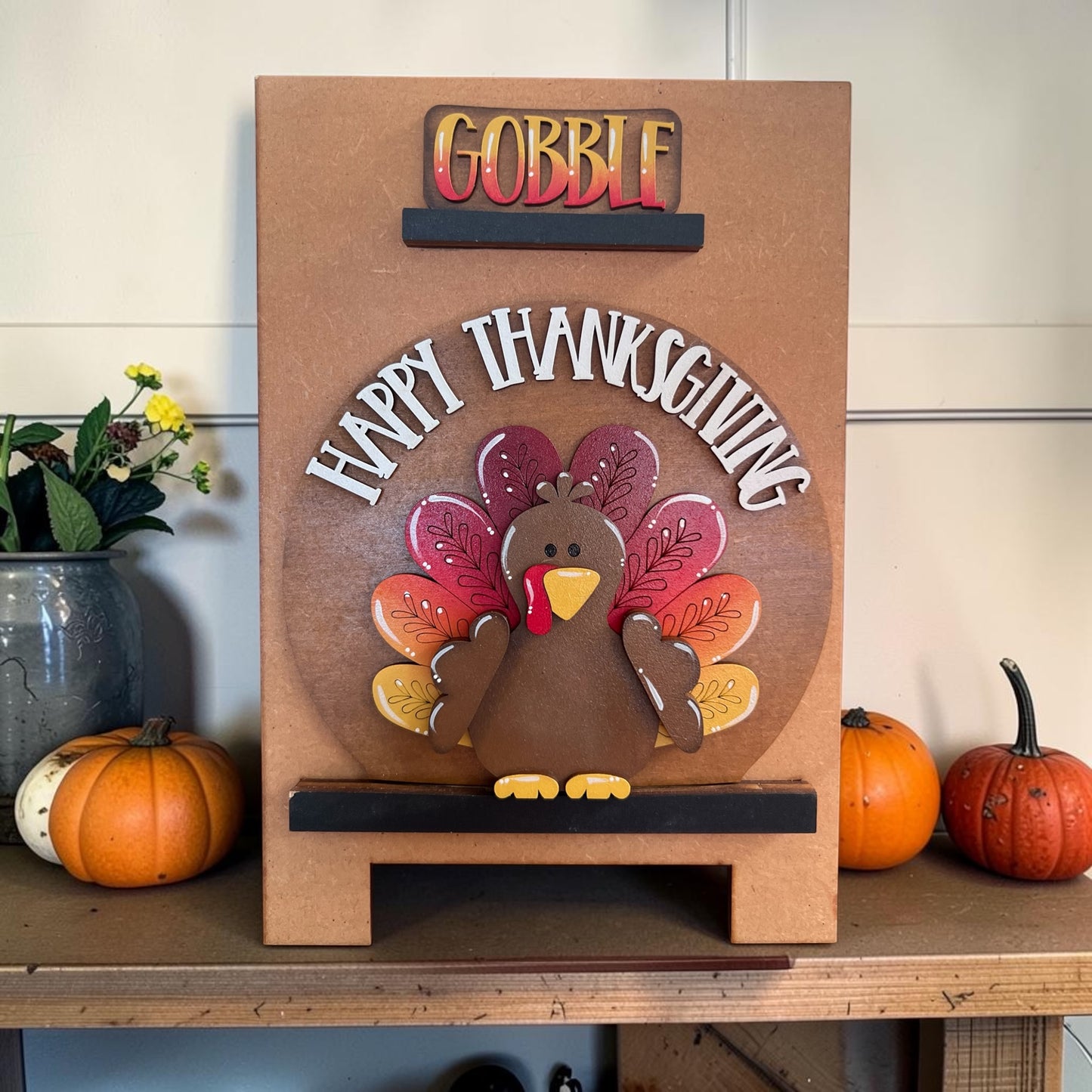 Thanksgiving Turkey Easel Globe Insert