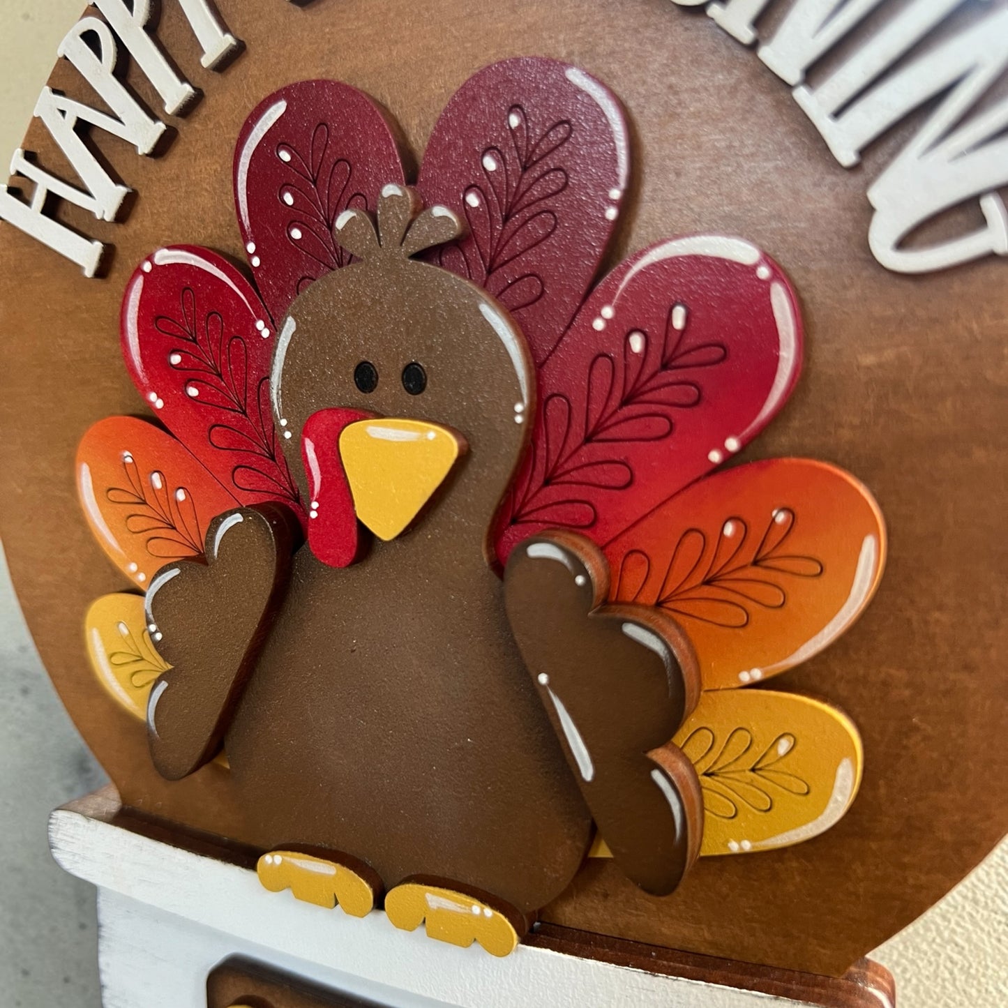 Thanksgiving Turkey Easel Globe Insert