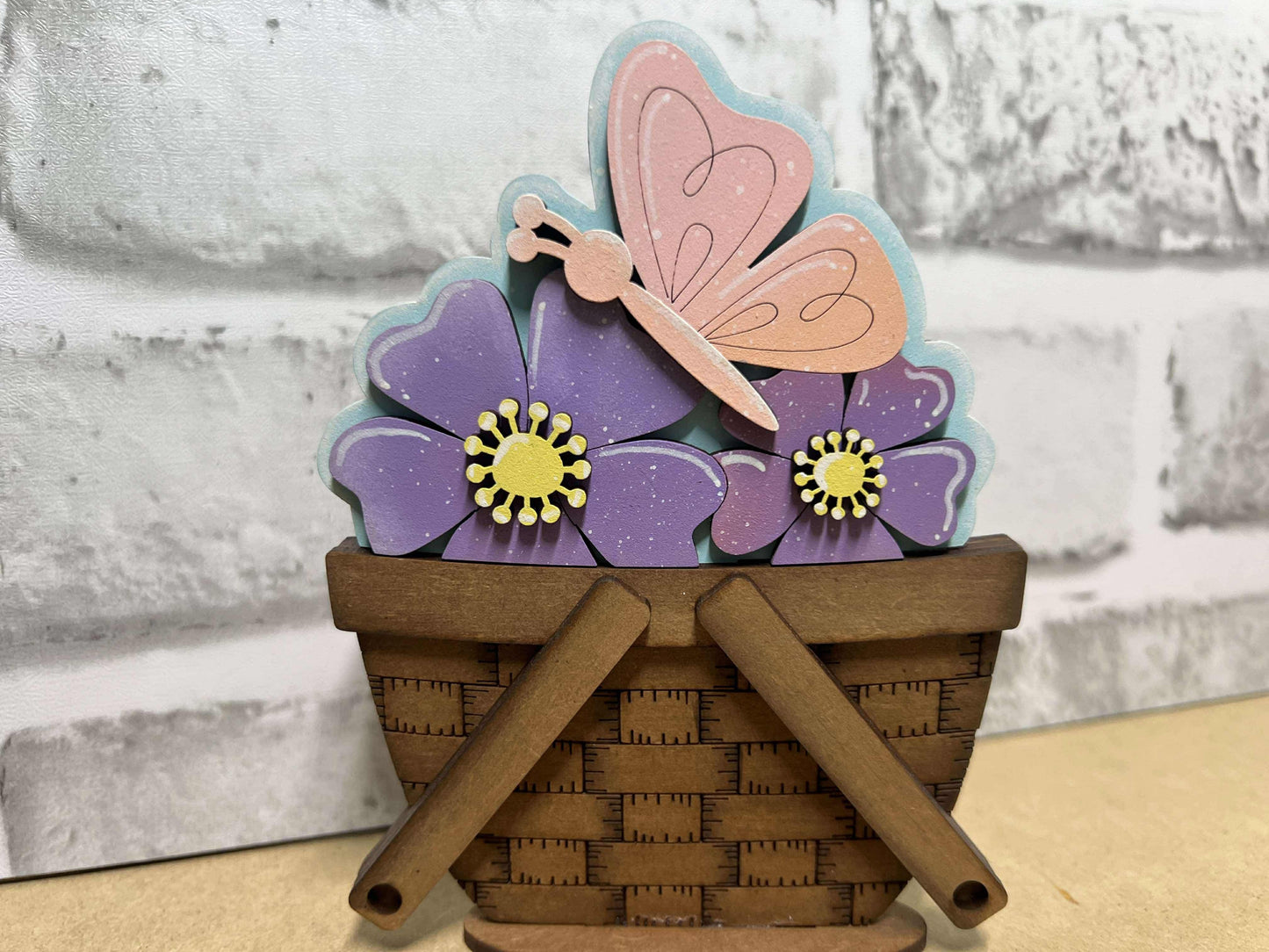 Flower Butterfly Mini Basket Insert