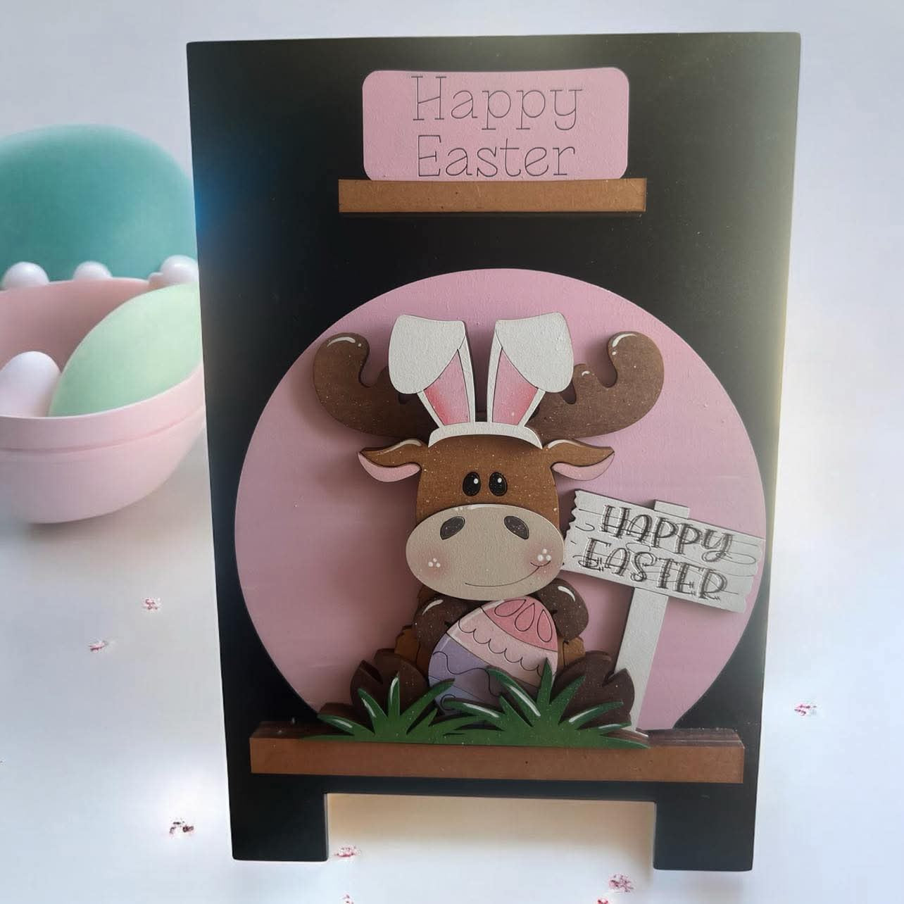 Easter Moose Easel Insert