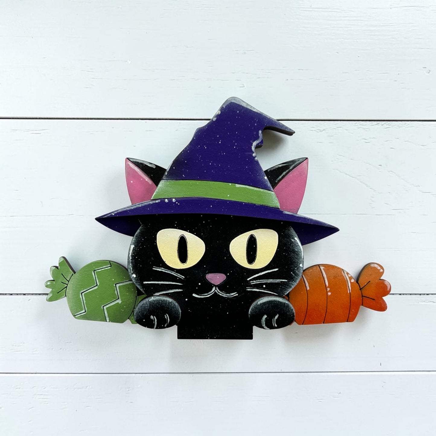 Halloween Black Cat Mini Basket Insert | Interchangeable Mini Basket Insert | Cute Witch Cat Halloween Decor