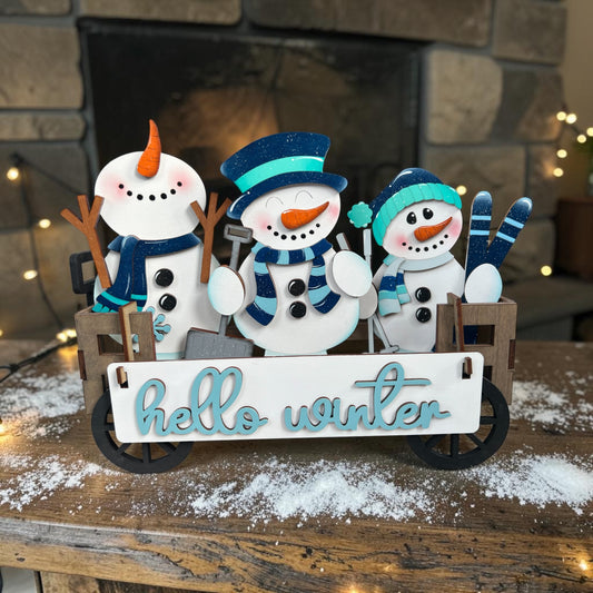 Snowman fun crate