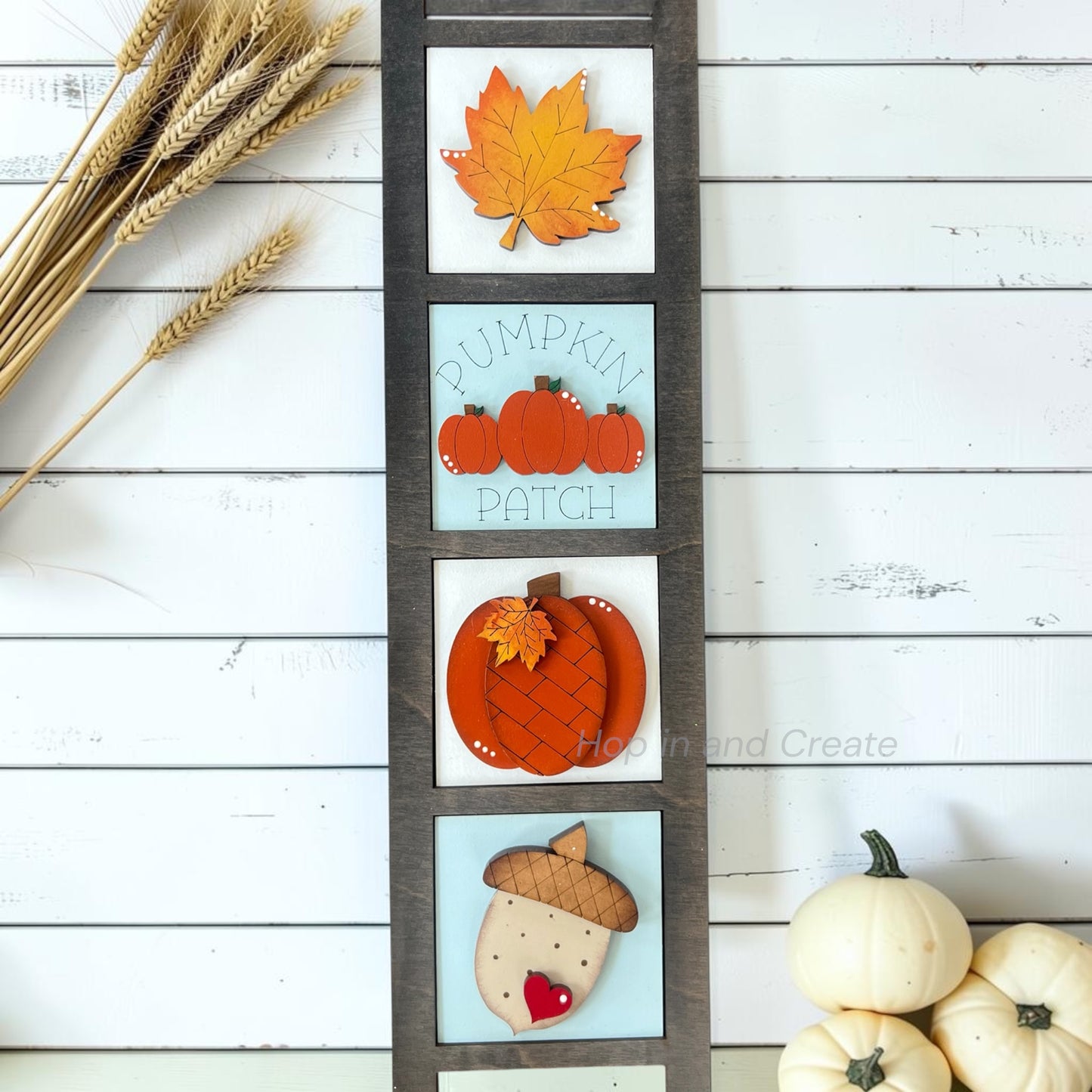 Autumn Harvest Mini Interchangeable Fall Tiles – Pumpkin, Acorn, Leaf & Squirrel Designs